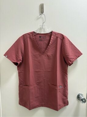 Figs - Casma Three-Pocket Scrub Top - Mauve - Medium